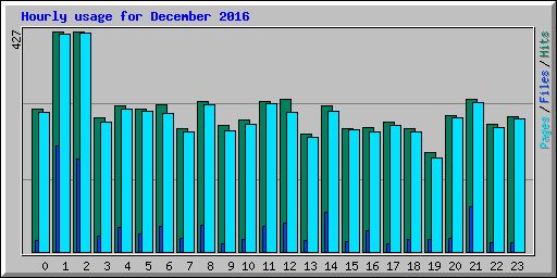Hourly usage for December 2016