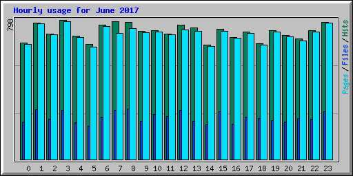 Hourly usage for June 2017