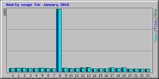 Hourly usage for January 2018
