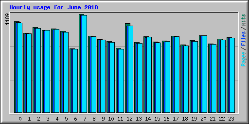Hourly usage for June 2018