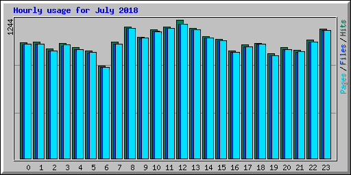 Hourly usage for July 2018